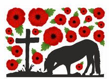 Load image into Gallery viewer, Remembrance Poppy Soldier Spitfire Window Vinyl Stickers