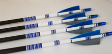 Load image into Gallery viewer, KG Premium Wooden Arrows with 3" Feathers - 5/16 Spine