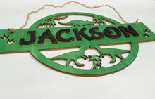 Load image into Gallery viewer, Personalised Dinosaur Door Sign