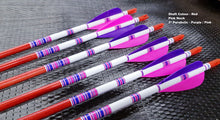 Load image into Gallery viewer, KG Premium Wooden Arrows with 3" Feathers - 5/16 Spine