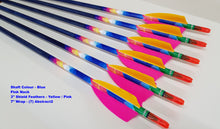 Load image into Gallery viewer, KG Premium Wooden Arrows with 3" Feathers - 5/16 Spine