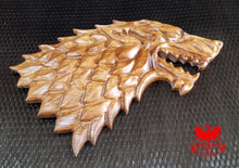 Load image into Gallery viewer, Dire Wolf Solid Oak Plaque