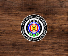 Load image into Gallery viewer, Focus Patience Skill Vinyl Archery Sticker