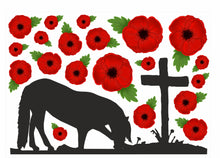 Load image into Gallery viewer, Remembrance Poppy Soldier Spitfire Window Vinyl Stickers