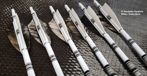 KG Premium Wooden Arrows with 3" Feathers - 11/32 Spine