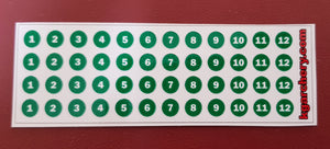Number Stickers 1-12