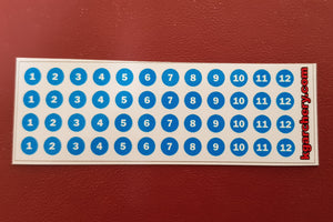 Number Stickers 1-12