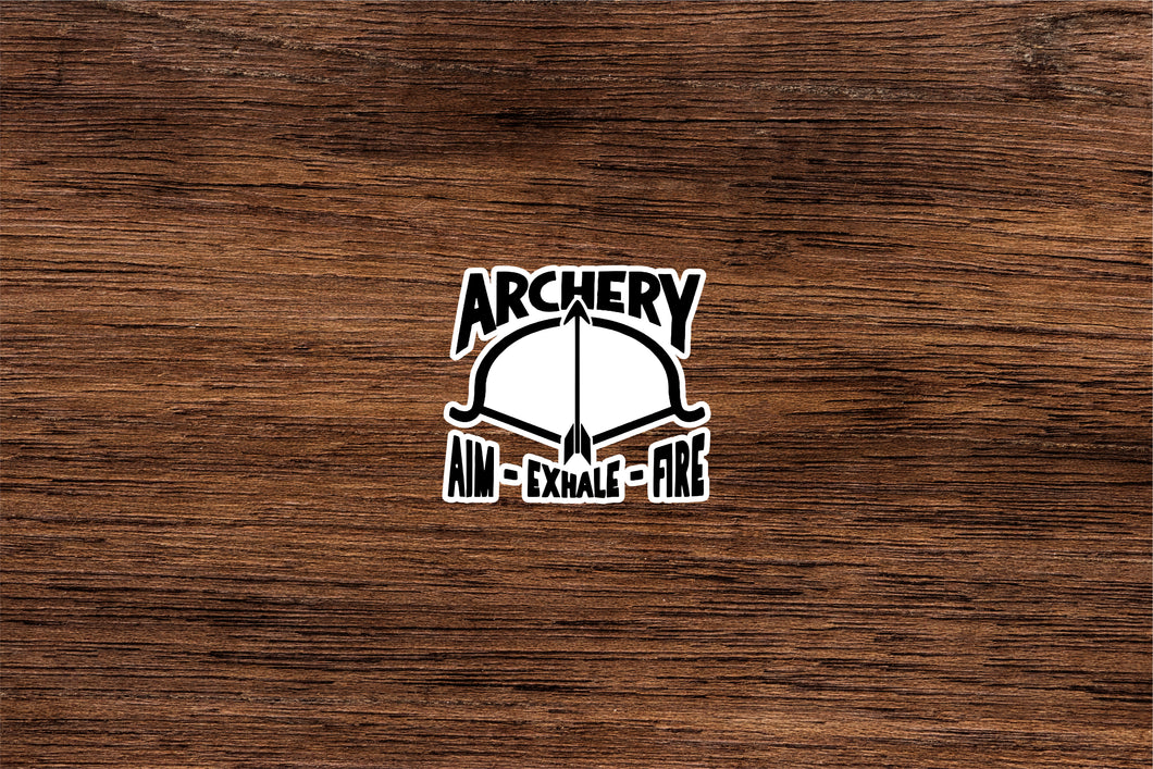 Aim Exhale Fire Vinyl Archery Sticker