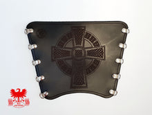 Load image into Gallery viewer, KG Leather Bracer - Celtic Cross (5)