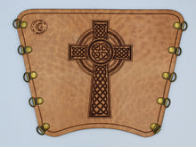 Load image into Gallery viewer, KG Leather Bracer - Celtic Cross (1)