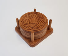 Load image into Gallery viewer, Oak Coasters - Celtic 2