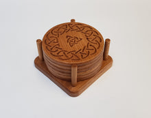 Load image into Gallery viewer, Oak Coasters - Celtic 3
