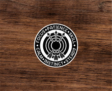 Load image into Gallery viewer, Focus Patience Skill Vinyl Archery Sticker