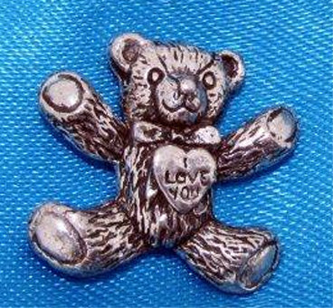 I Love You Teddy Bear Pin Badge