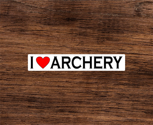 I Love Archery Vinyl Sticker