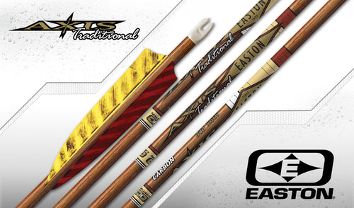 Easton Axis Traditional Carbon Arrows x12 with 4