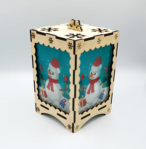 Jolly Snowman Tea Light Lantern
