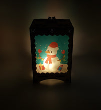 Load image into Gallery viewer, Jolly Snowman Tea Light Lantern