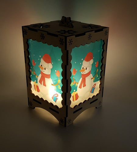 Jolly Snowman Tea Light Lantern