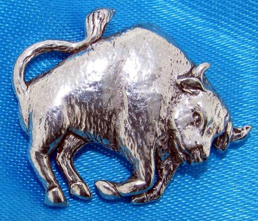 Taurus Bull Pin Badge