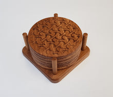 Load image into Gallery viewer, Oak Coasters - Waves